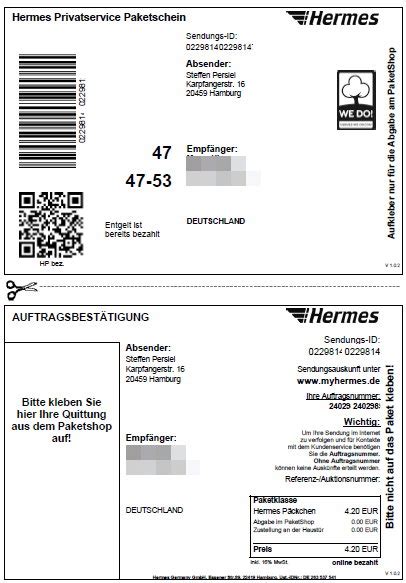 paketschein hermes versand|hermes paketschein drucken.